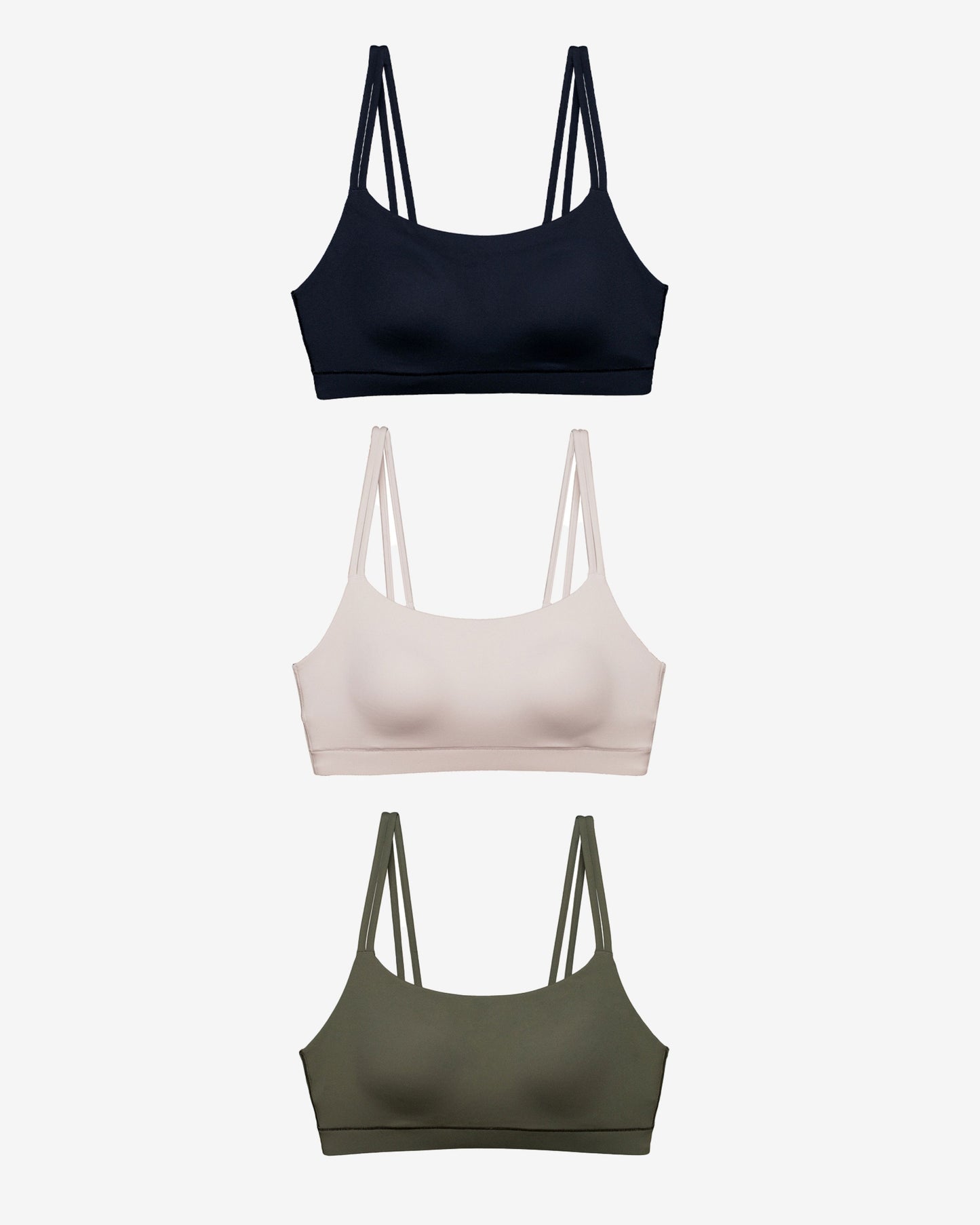 Floatley 3-Pack Cozy Adapt Back Closure Medium Impact Sports Bra