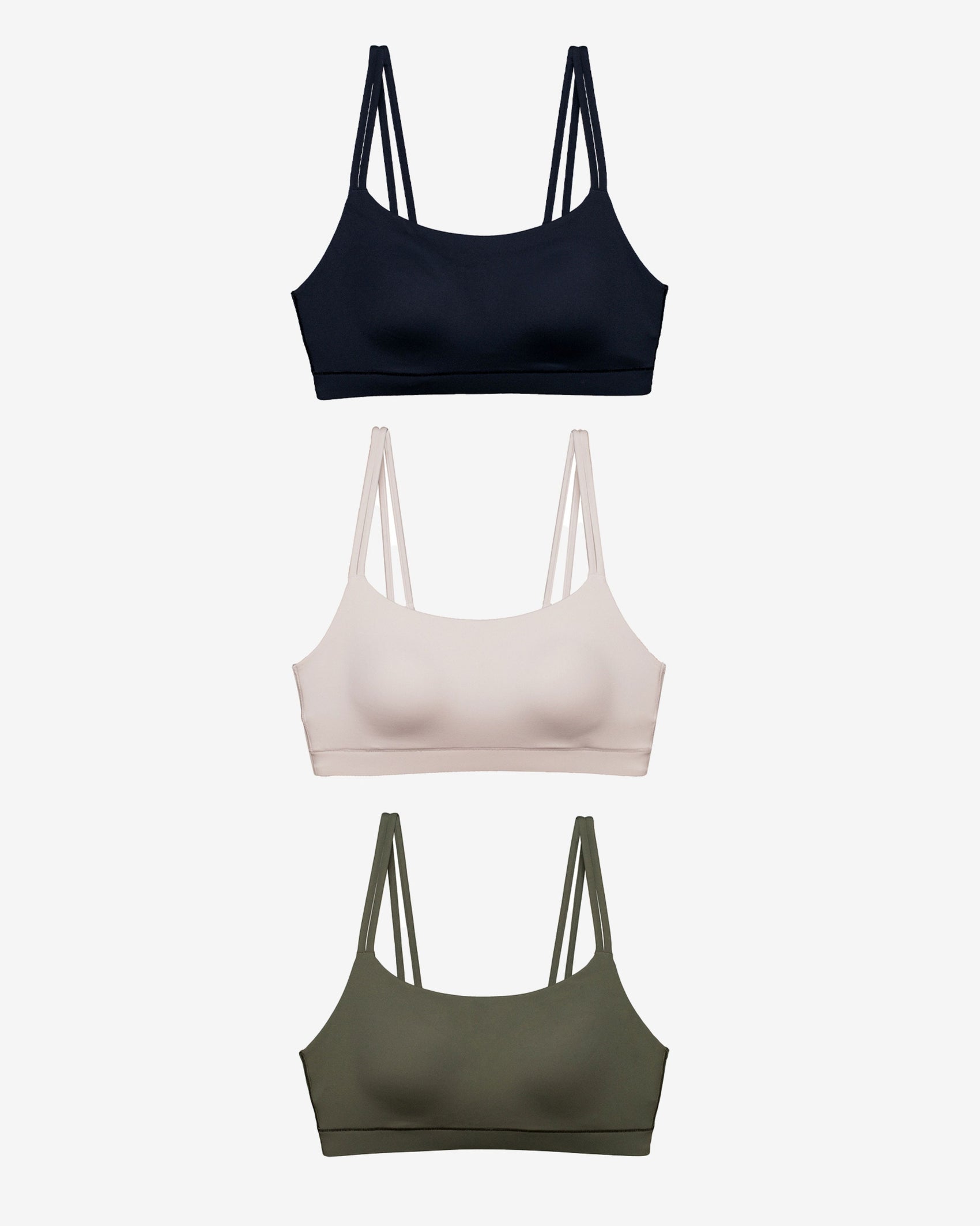 Floatley 3-Pack Cozy Adapt Back Closure Medium Impact Sports Bra