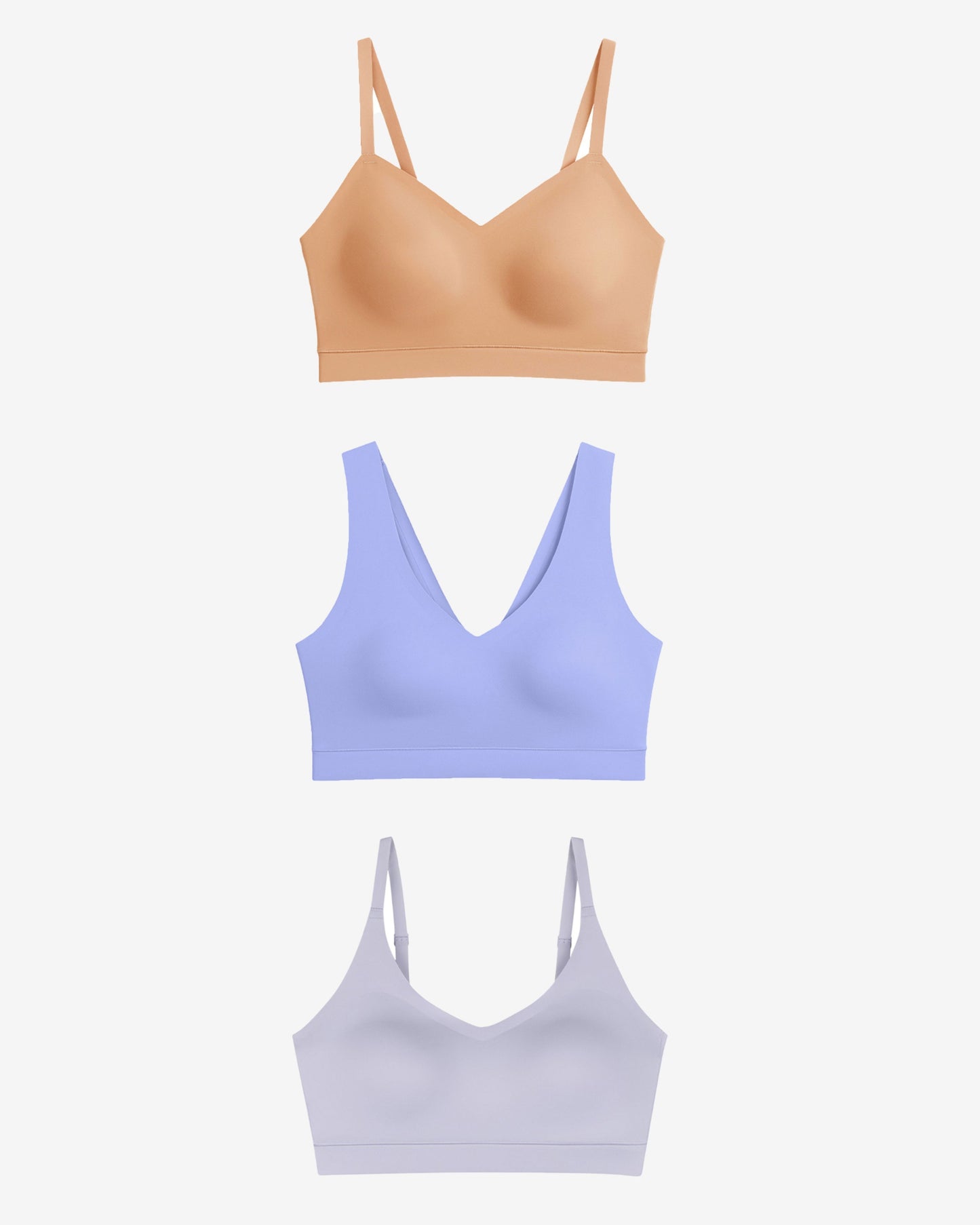Floatley 3-Pack Cozy Adjustable Bra, Cozy Bra, Cozy Scoop Plunge Bra