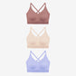 Floatley 3-Pack Cozy Wireless Scoop Plunge Bra